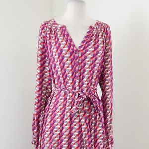 NWT Mod 60's Geo Print Shirt Dress - Banana Republic